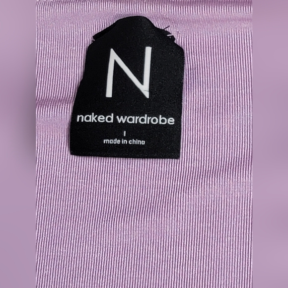Naked Wardrobe Lavender Ruched Tank Top Size Large - Picture 5 of 8